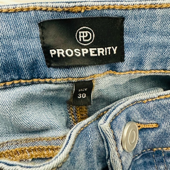 Prosperity Denim High Rise Floral Embroidered Released Hem Flare Leg Jeans SZ 30 - Picture 12 of 14